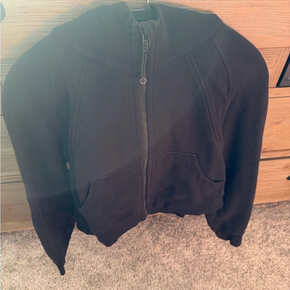 Women's Lululemon Black scuba full zip Hoodie Jacket size xs/s